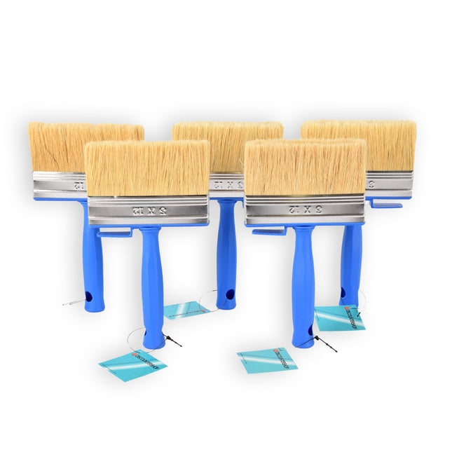 Professionele Blauwe Verfkwast Set - Hoogwaardige Plastic Kwasten voor Water- en Olieverf - 5-delige Schilderkit 20cm*12cm*3cm