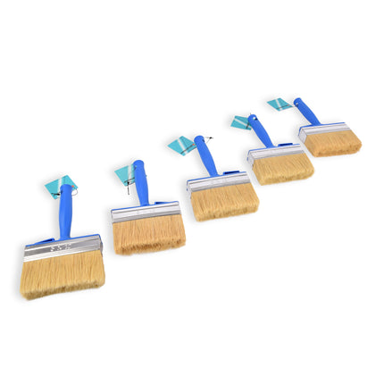 Professionele Blauwe Verfkwast Set - Hoogwaardige Plastic Kwasten voor Water- en Olieverf - 5-delige Schilderkit 20cm*12cm*3cm