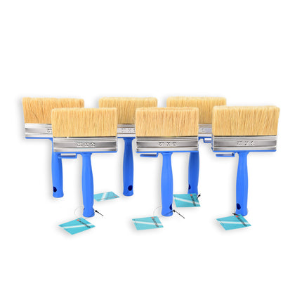 6x | Blokkwast | Muurverfkwast | Kwast | Verfkwast | blauw | Schilderkwast | Geschikt voor watergedragen en oliegedragen verven | 20cm*12cm*3cm