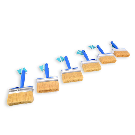 6x | Blokkwast | Muurverfkwast | Kwast | Verfkwast | blauw | Schilderkwast | Geschikt voor watergedragen en oliegedragen verven | 20cm*12cm*3cm