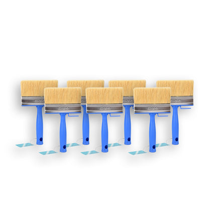 Professionele Blauwe Verfkwast Set - Hoogwaardige Plastic Kwasten voor Water- en Olieverf - 7-delige Schilderkit 20cm*12cm*3cm