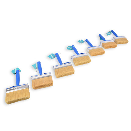 Professionele Blauwe Verfkwast Set - Hoogwaardige Plastic Kwasten voor Water- en Olieverf - 7-delige Schilderkit 20cm*12cm*3cm