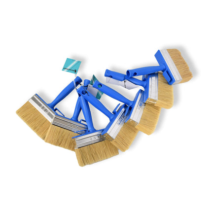 Professionele Blauwe Verfkwast Set - Hoogwaardige Plastic Kwasten voor Water- en Olieverf - 7-delige Schilderkit 20cm*12cm*3cm