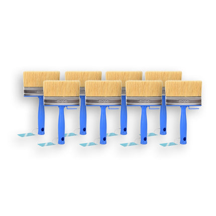Professionele Blauwe Verfkwast Set - Hoogwaardige Plastic Kwasten voor Water- en Olieverf - 8-delige Schilderkit 20cm*12cm*3cm