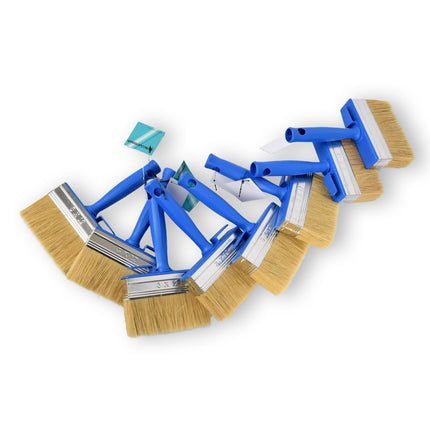 Professionele Blauwe Verfkwast Set - Hoogwaardige Plastic Kwasten voor Water- en Olieverf - 8-delige Schilderkit 20cm*12cm*3cm