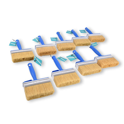 Professionele Blauwe Verfkwast Set - Hoogwaardige Plastic Kwasten voor Water- en Olieverf - 9-delige Schilderkit 20cm*12cm*3cm