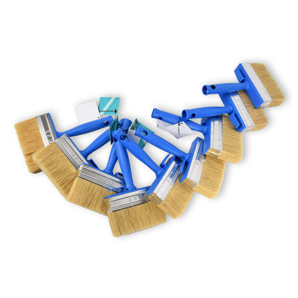 Professionele Blauwe Verfkwast Set - Hoogwaardige Plastic Kwasten voor Water- en Olieverf - 9-delige Schilderkit 20cm*12cm*3cm
