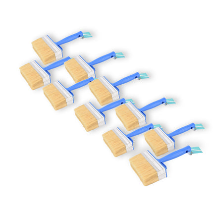 10x | Blokkwast | Plastic | Muurverfkwast | Kwast | Blauw | 23cm x 14cm x 4cm | Geschikt voor Watergedragen en Oliegedragen Verven