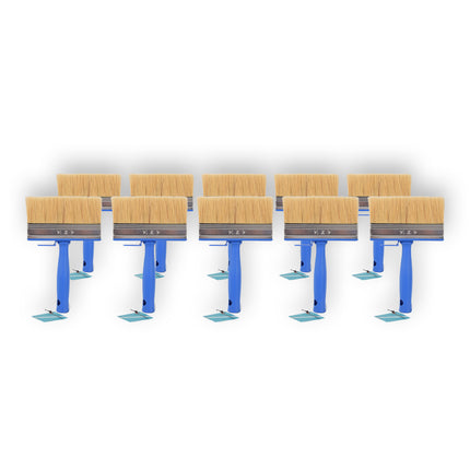 10x | Blokkwast | Plastic | Muurverfkwast | Kwast | Blauw | 23cm x 14cm x 4cm | Geschikt voor Watergedragen en Oliegedragen Verven