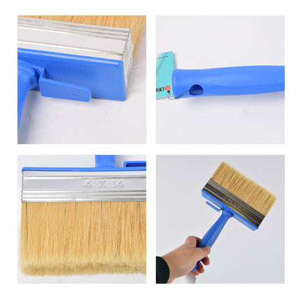 4x | Blokkwast | Plastic | Muurverfkwast | Kwast | Blauw | 23cm x 14cm x 4cm | Geschikt voor Watergedragen en Oliegedragen Verven