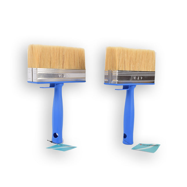 2x | Blokkwast | Plastic | Muurverfkwast | Kwast | Blauw | 23cm x 14cm x 4cm | Geschikt voor Watergedragen en Oliegedragen Verven