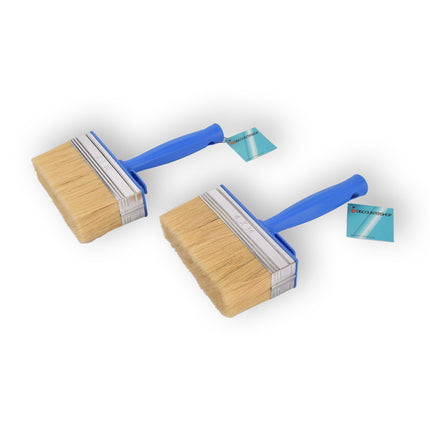 2x | Blokkwast | Plastic | Muurverfkwast | Kwast | Blauw | 23cm x 14cm x 4cm | Geschikt voor Watergedragen en Oliegedragen Verven
