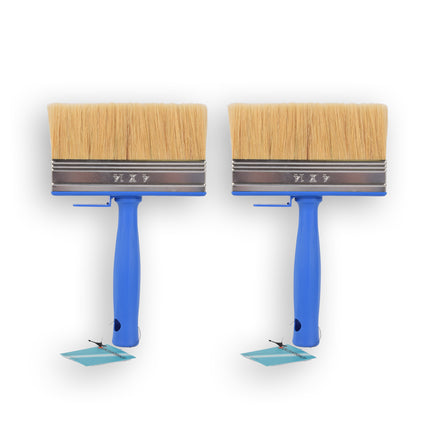 2x | Blokkwast | Plastic | Muurverfkwast | Kwast | Blauw | 23cm x 14cm x 4cm | Geschikt voor Watergedragen en Oliegedragen Verven