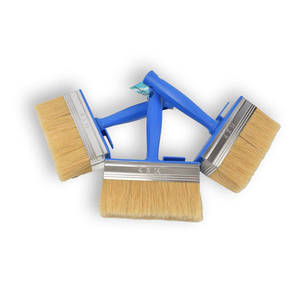 3x | Blokkwast | Plastic | Muurverfkwast | Kwast | Blauw | 23cm x 14cm x 4cm | Geschikt voor Watergedragen en Oliegedragen Verven