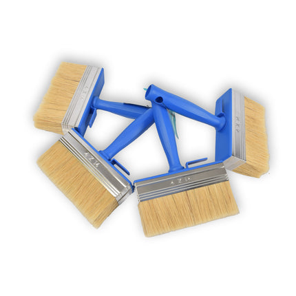 4x | Blokkwast | Plastic | Muurverfkwast | Kwast | Blauw | 23cm x 14cm x 4cm | Geschikt voor Watergedragen en Oliegedragen Verven