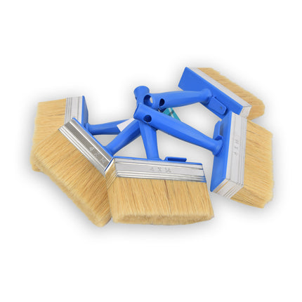 5x | Blokkwast | Plastic | Muurverfkwast | Kwast | Blauw | 23cm x 14cm x 4cm | Geschikt voor Watergedragen en Oliegedragen Verven