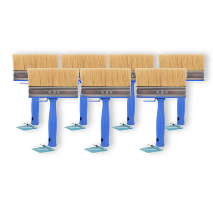 7x | Blokkwast | Plastic | Muurverfkwast | Kwast | Blauw | 23cm x 14cm x 4cm | Geschikt voor Watergedragen en Oliegedragen Verven