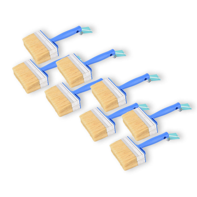 8x | Blokkwast | Plastic | Muurverfkwast | Kwast | Blauw | 23cm x 14cm x 4cm | Geschikt voor Watergedragen en Oliegedragen Verven