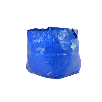 Duurzame Kunststof Opbergtas 60L | Blauw | 1 Stuk | 37cm x 40cm x 41cm | Herbruikbare Boodschappentas en Jumbo Verhuizen tassen | Opbergzak met Handvatten | Perfect als Winkelen en Wasserij Tassen, Strand & Picknick