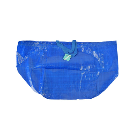 Duurzame Kunststof Opbergtas 60L | Blauw | 1 Stuk | 37cm x 40cm x 41cm | Herbruikbare Boodschappentas en Jumbo Verhuizen tassen | Opbergzak met Handvatten | Perfect als Winkelen en Wasserij Tassen, Strand & Picknick