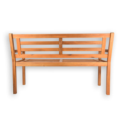 Stijlvolle Tuinbank Van Hout - Lichtbruin - Acaciahout - Voor Twee Personen - Eenvoudige Montage - 60cm x 120cm x 75cm - Slechts 10kg