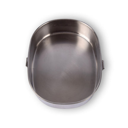 Stijlvolle Roestvrijstalen Broodtrommel - Met Deksel, Verwijderbaar Schap, 1,2L Capaciteit - 18cm x 14cm x 7,5cm