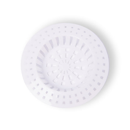Hoogwaardig Gootsteenfilter - Efficiënte Afvoerzeef van Kunststof - Wit, 7.5cm Diameter