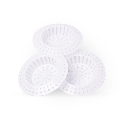 Hoogwaardig Gootsteenfilter - Efficiënte Afvoerzeef van Kunststof - Wit, 7.5cm Diameter