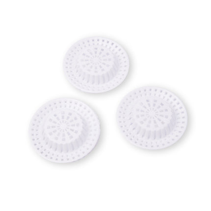 Hoogwaardig Gootsteenfilter - Efficiënte Afvoerzeef van Kunststof - Wit, 7.5cm Diameter