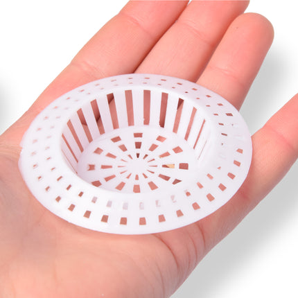Hoogwaardig Gootsteenfilter - Efficiënte Afvoerzeef van Kunststof - Wit, 7.5cm Diameter