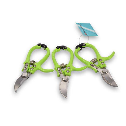 3x | Bloemenschaar | Handige Bloemenknipper | Duurzame Tuinschaar | Metaal | Groen | Compact | 16cm x 8cm x 1cm