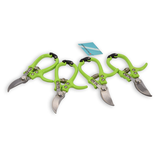 4x | Bloemenschaar | Handige Bloemenknipper | Duurzame Tuinschaar | Metaal | Groen | Compact | 16cm x 8cm x 1cm