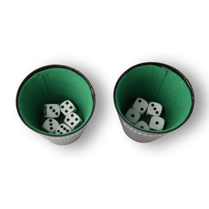 Dobbelspelset - 10 Plastic Spelstenen met 2 Dobbelbekers - Gokstenen - met 2 Enkelvoudige Notitieboekjes