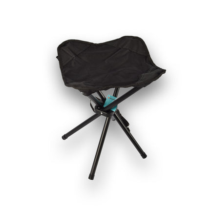 Vouwkruk - Campingkruk -Opvouwbare Campingkruk - Lichtgewicht Kampeerstoel - Zwart - 56cm x 33cm x 42cm