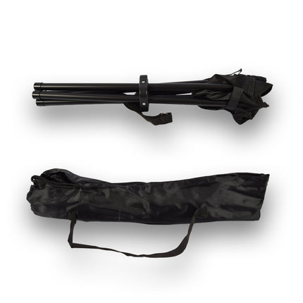 Set van 5 Opvouwbare Campingkrukken - Lichtgewicht Kampeerstoelen in Zwart - Afmetingen 56cm x 33cm x 42cm