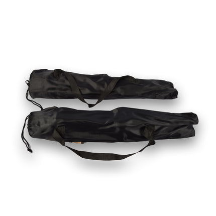 Set van 2 Opvouwbare Campingkrukken - Lichtgewicht Kampeerstoelen - Zwart - 56cm x 33cm x 42cm