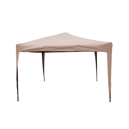 Luxe Opblaasbare Feesttent voor Tuinfeesten - Beige Polyester Partytent | Stalen Frame | 3x3x2.45m | Ruimte voor 10-12 Personen