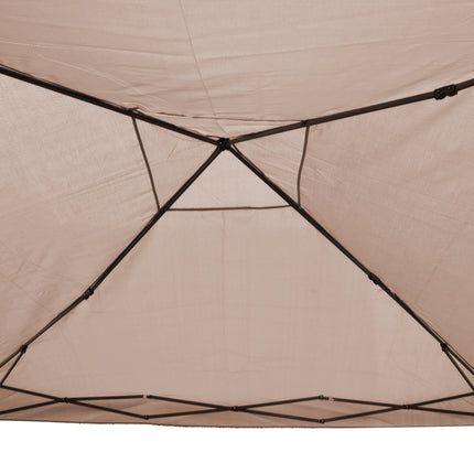 Luxe Opblaasbare Feesttent voor Tuinfeesten - Beige Polyester Partytent | Stalen Frame | 3x3x2.45m | Ruimte voor 10-12 Personen