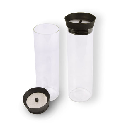2x Stijlvolle Transparante Borosilicat Glazen Schenkkan | Schenkkan, Karaf, Schenkkannetje - Inhoud 2L Lengte 27 cm – diameter 8cm 