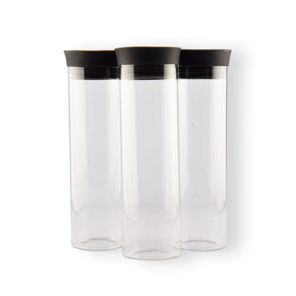 3x Stijlvolle Transparante Borosilicat Glazen Schenkkan | Schenkkan, Karaf, Schenkkannetje - Inhoud 3Liter Lengte 27 cm – diameter 8cm 