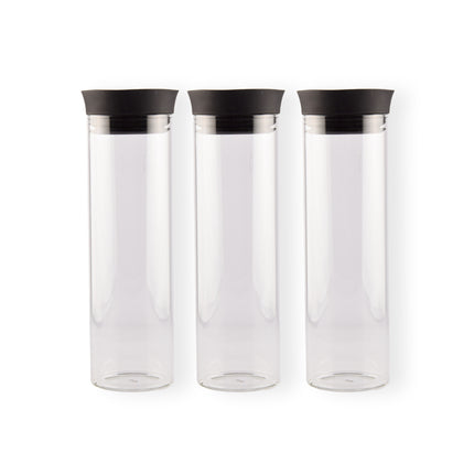 3x Stijlvolle Transparante Borosilicat Glazen Schenkkan | Schenkkan, Karaf, Schenkkannetje - Inhoud 3Liter Lengte 27 cm – diameter 8cm 