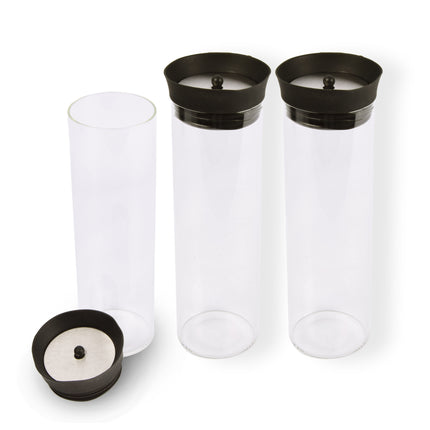 3x Stijlvolle Transparante Borosilicat Glazen Schenkkan | Schenkkan, Karaf, Schenkkannetje - Inhoud 3Liter Lengte 27 cm – diameter 8cm 