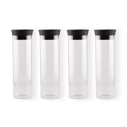 4x Stijlvolle Transparante Borosilicat Glazen Schenkkan | Schenkkan, Karaf, Schenkkannetje - Inhoud 4 Liter Lengte 27 cm – diameter 8cm 