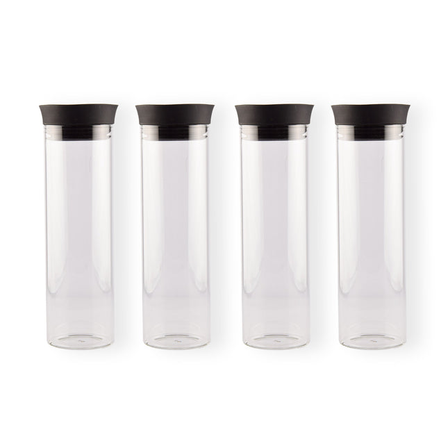 4x Stijlvolle Transparante Borosilicat Glazen Schenkkan | Schenkkan, Karaf, Schenkkannetje - Inhoud 4 Liter Lengte 27 cm – diameter 8cm 