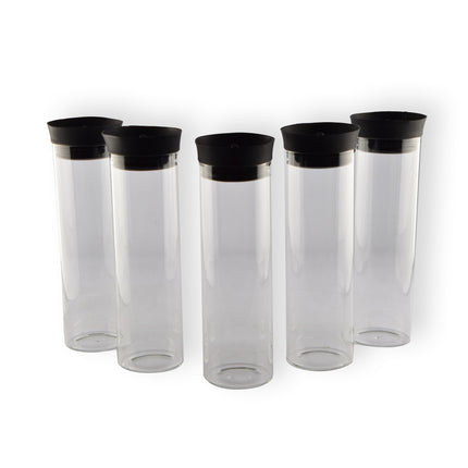 5x Stijlvolle Transparante Borosilicat Glazen Schenkkan | Schenkkan, Karaf, Schenkkannetje - Inhoud 5 Liter Lengte 27 cm – diameter 8cm 
