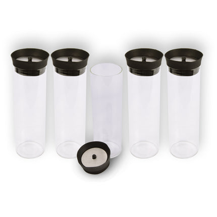 5x Stijlvolle Transparante Borosilicat Glazen Schenkkan | Schenkkan, Karaf, Schenkkannetje - Inhoud 5 Liter Lengte 27 cm – diameter 8cm 
