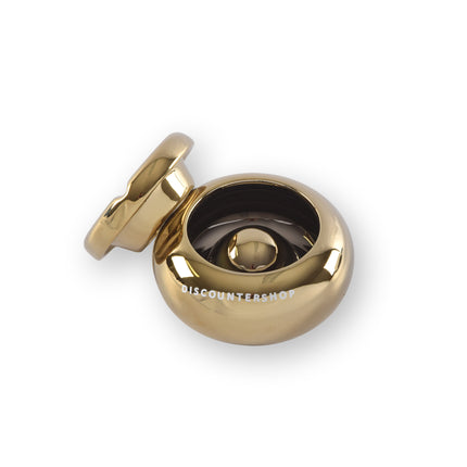 Gouden Dolomiet Asbak - Sigarettenasbak - 11cm Diameter x 6cm Hoogte - Luxe Rookaccessoire