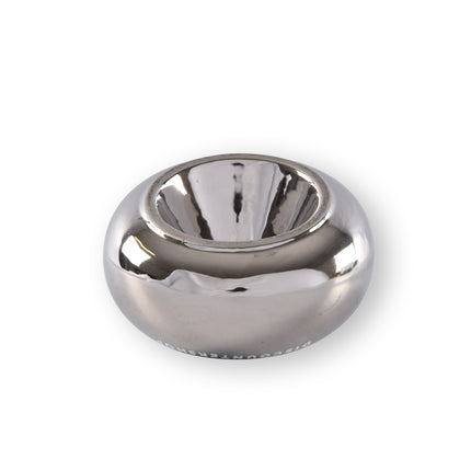 2x Zilveren Dolomiet Asbak - Speciaal Ontworpen Als Sigarettenasbak - Met Een Diameter Van 11cm En Een Hoogte Van 6cm - Luxe Rookaccessoire.
