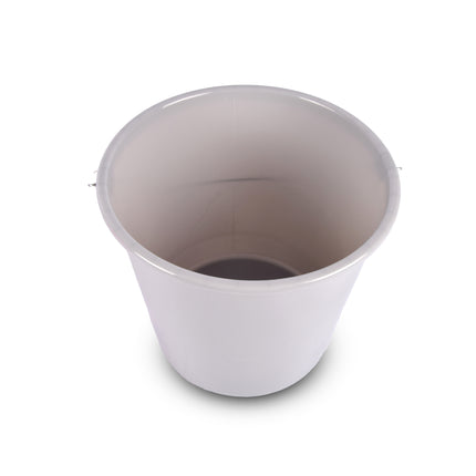 Praktische Grote Kunststof Emmer 10 Liter - Grijs, Met Handvat - Geschikt voor Huishoudelijke Taken - 27.50cm Diameter