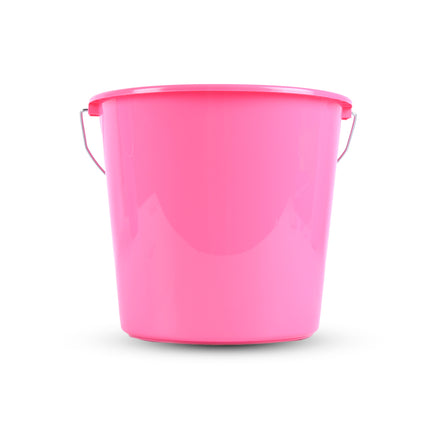 Handige 10 Liter Roze Kunststof Emmer - Met Handgreep - Geschikt als Huishoudemmer en Poetsemmer - Diameter - 27.50 cm